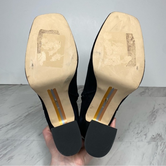 Sam Edelman Jaye Heeled Black Suede Bootie 10M - Picture 15 of 16